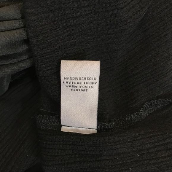 Bailey Blue Womens Black Gauze Embroidered Strap Sleeve Tunic Dress Size M - Picture 6 of 7